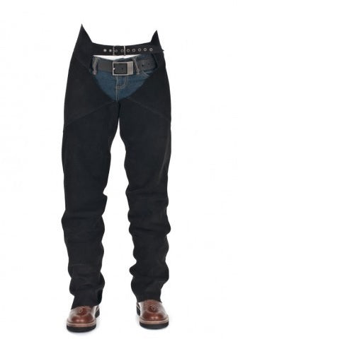 Men's Cowboy Black Suede Leather Chaps MFCP535