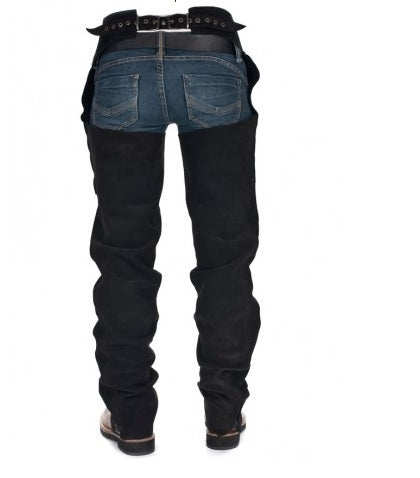 Men's Cowboy Black Suede Leather Chaps MFCP535