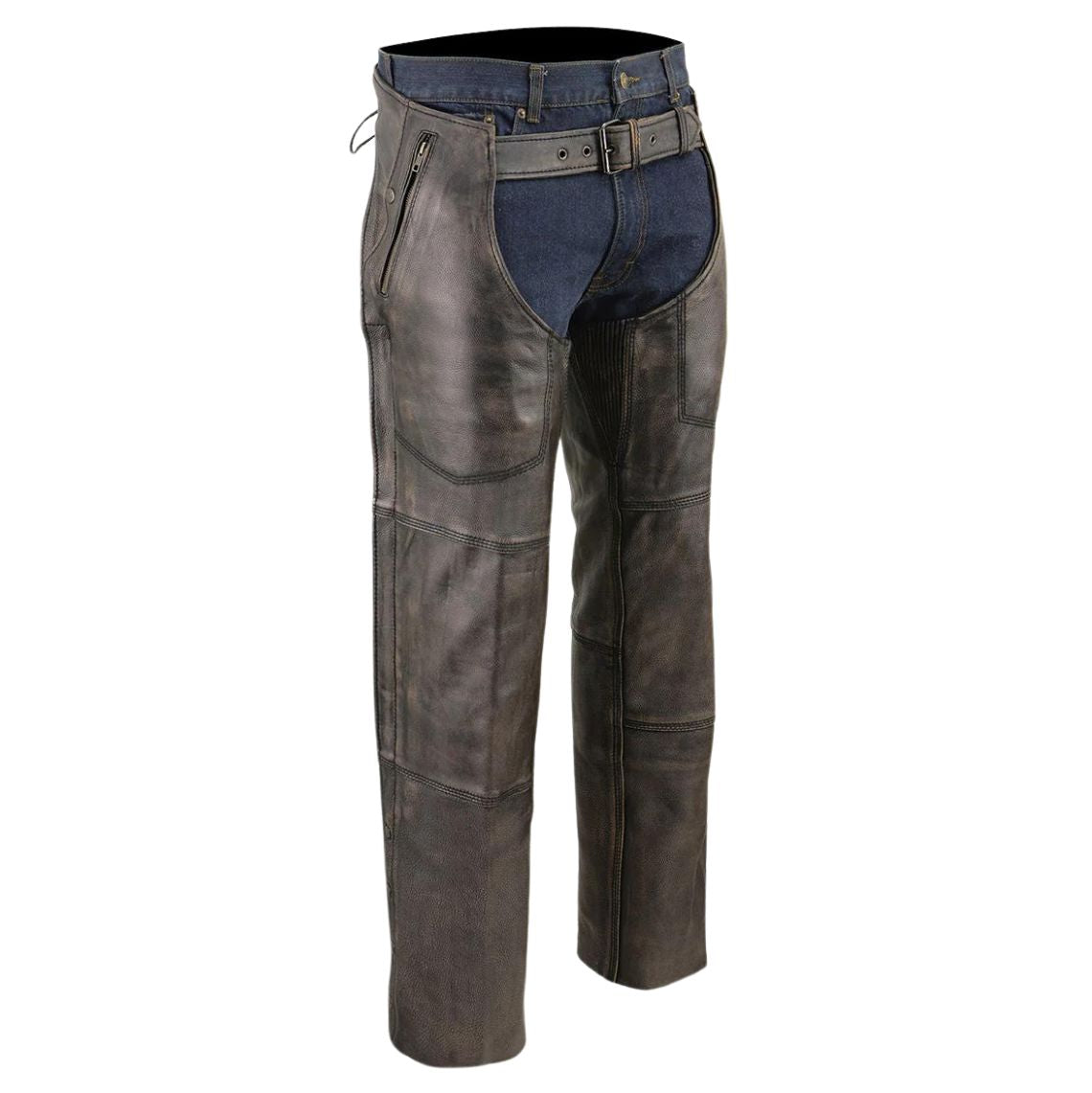 Men's Cowboy Brown Leather Chaps MFCP551