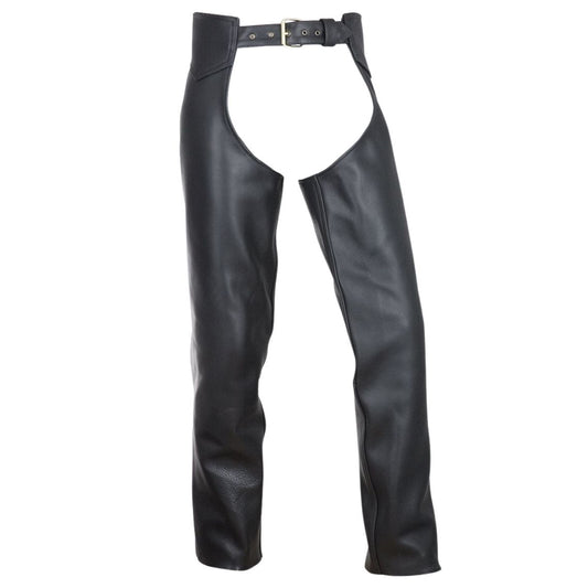 Men's Cowboy Black Leather Biker Chaps MFCP543