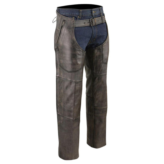 Men's Cowboy Brown Leather Chaps MFCP551
